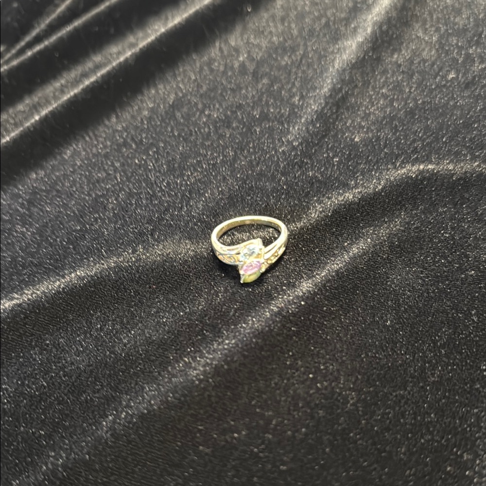 Sterling Ring with Peridot, Amethyst, and Blue Topaz